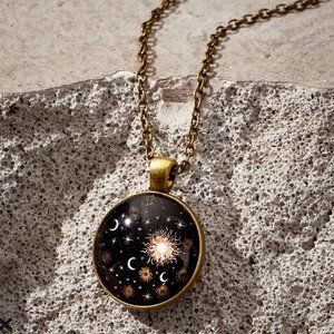 Sun & Moon Charm Necklace